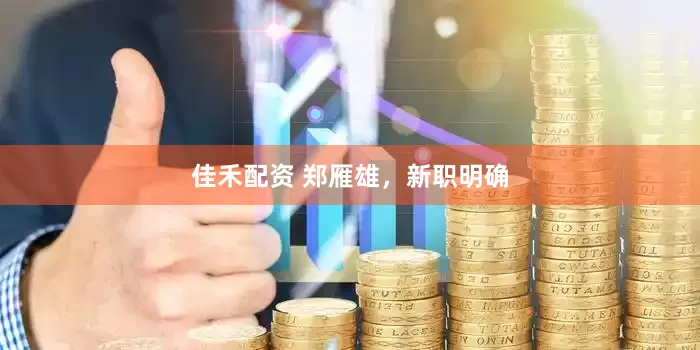 佳禾配资 郑雁雄，新职明确