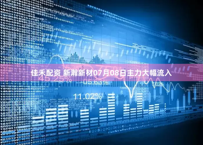 佳禾配资 新瀚新材07月08日主力大幅流入