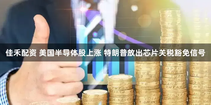 佳禾配资 美国半导体股上涨 特朗普放出芯片关税豁免信号